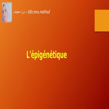 L’épigénétique