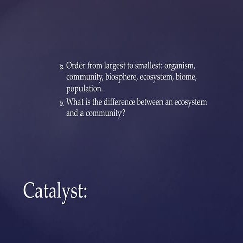 Factors that shape Ecosystems