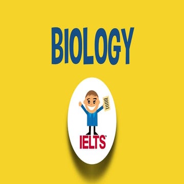 Biology Vocabulary for IELTS, TOEFL and TOEIC