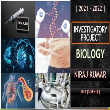 CLASS 12 BIOLOGY INVESTIGATORY PROJECT