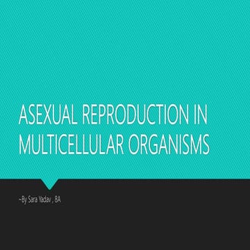 ASEXUAL REPRODUCTION IN PLANTS