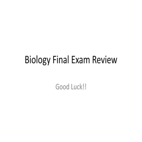 Biology final exam review