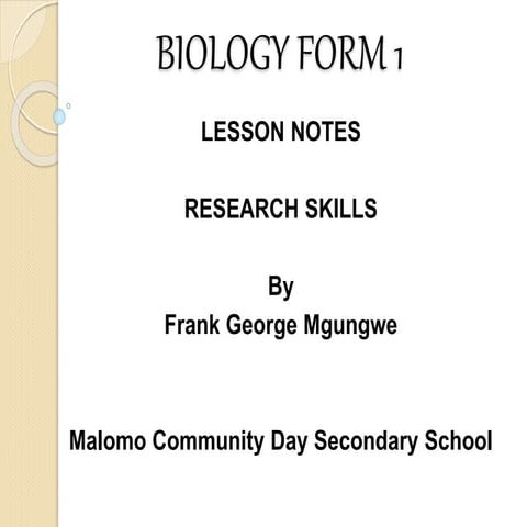 BIOLOGY FORM 1 Notes.pptx