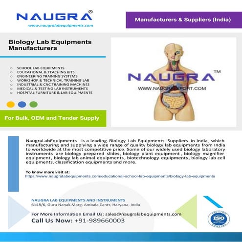 Biology Lab Equipments Manufacturers | PDF