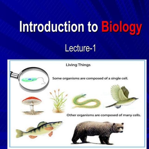Biology Lecture 1 Ppt