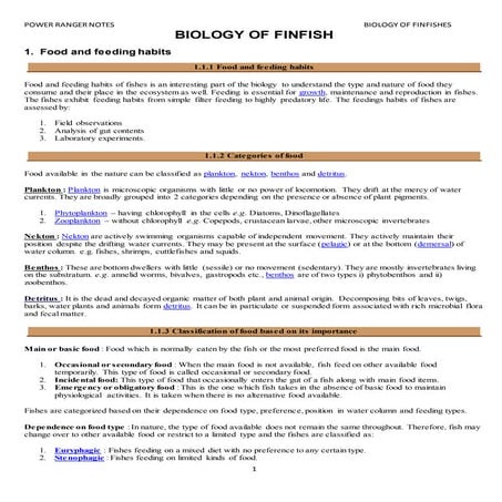 Biology of finfish 2nd semester (full sylabus)