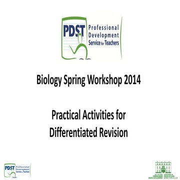 PDST Biology Workshop Spring 2014
