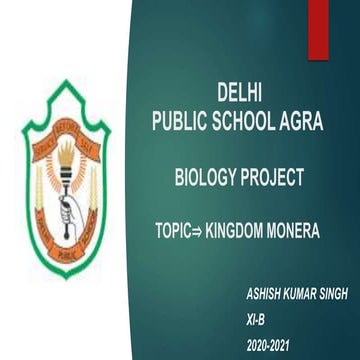 Biology project on Kingdom Monera