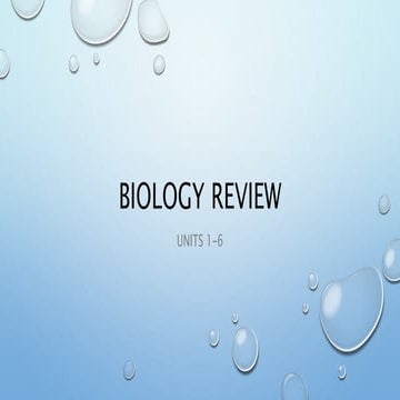 Biology review units 1 6 | PPT