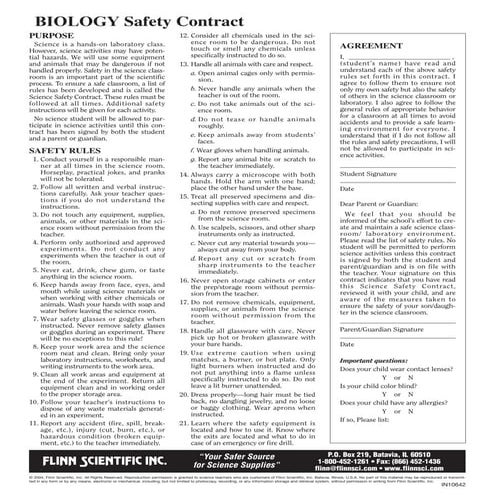 Biology safety contract