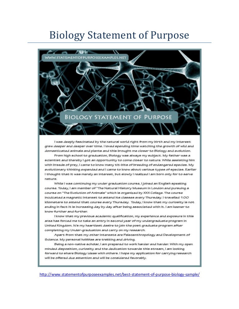 statement of purpose for phd in microbiology