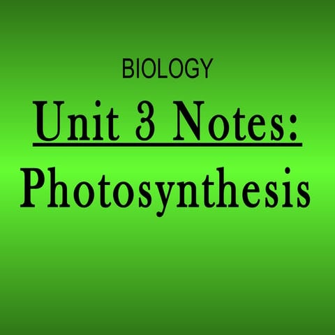 Biology unit 3 cell energy cellular respiration notes | PPT