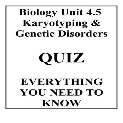 Biology unit 4 cell division karyotyping quiz everything you need to know