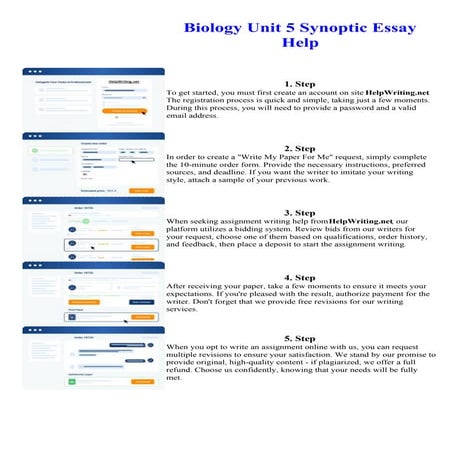Biology Unit 5 Synoptic Essay Help