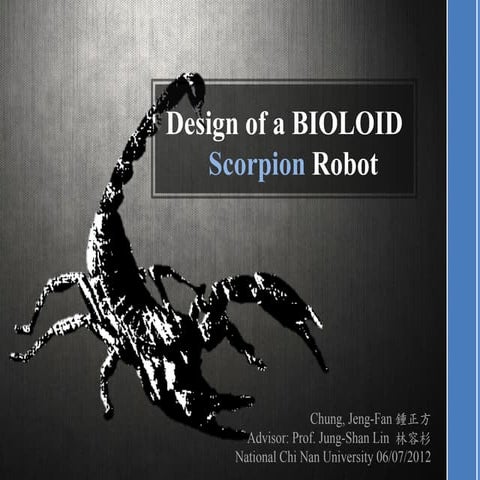 Design of a BIOLOID Scorpion