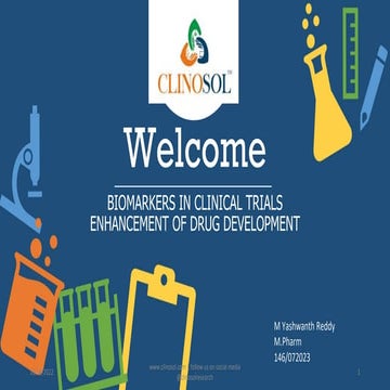 Biomarkers in Clinical Trials: Enhancing Drug Development | PPTX
