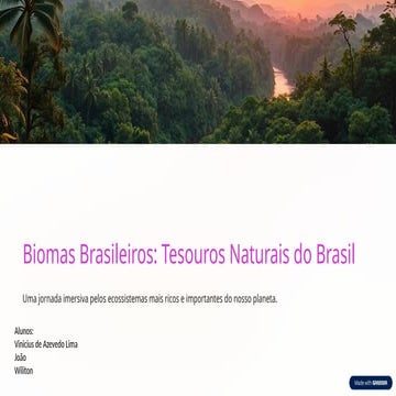 Aula sobre Biomas do Brasil e do mundo- slide | PPTX