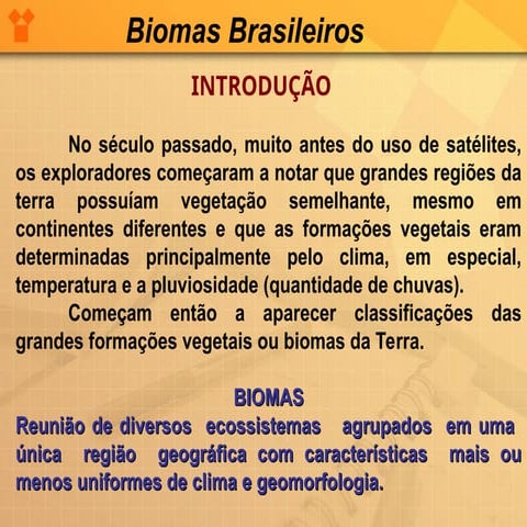 Aula sobre Biomas do Brasil e do mundo- slide | PPTX