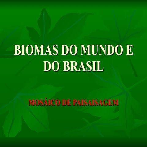 Biomas do Brasil e do Mundo | PPT