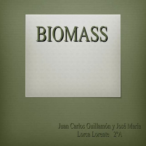 Biomass uses