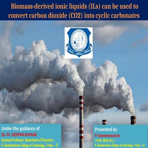 Novel IOnic LIquid and supported ionic liquid solvents for reversible ...