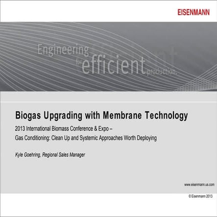 Membrane Technology - International Biomass 2013