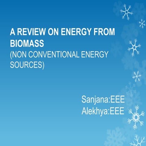 Biomass energy ppt
