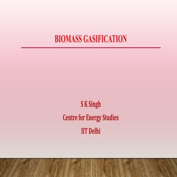 Biomass gasification