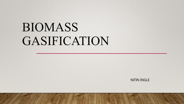 Biomass gasification 1