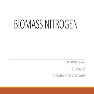 Biomass nitrogen