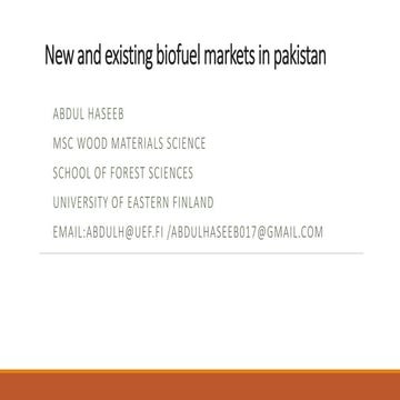Biomass sources in pakistan by abdul Haseeb | PPTX