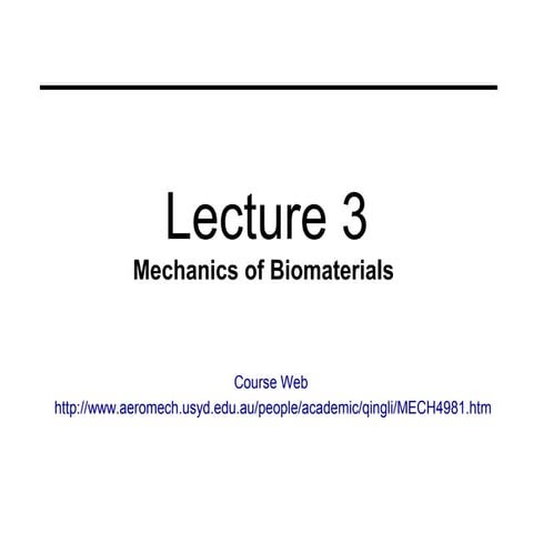 Mechanics of Biomaterials 
