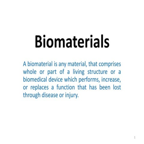 Introduction to Biomaterials