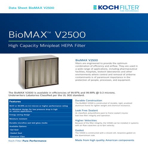 Millipak® Final Fill Filters | PDF