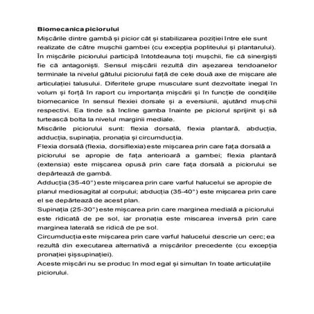 Biomecanica piciorului