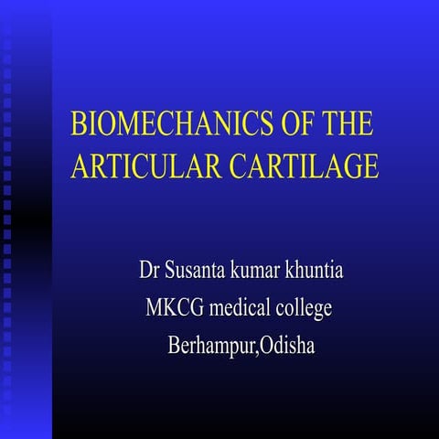 Biomechanics of-the-articular-cartilage 2