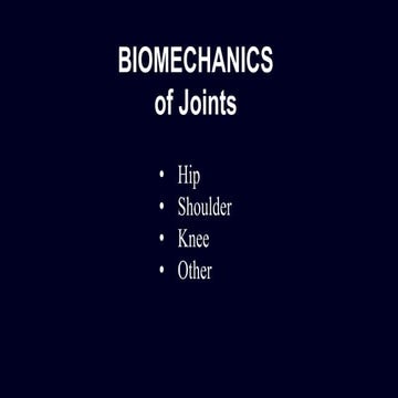 Biomechanics of Lower limb joints and prosthetics | PDF