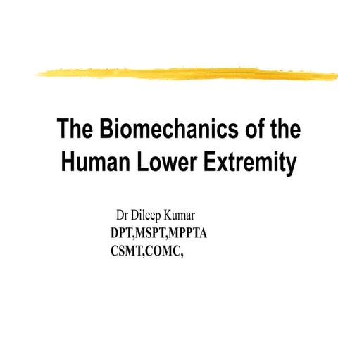 Biomechanics of lower Limb