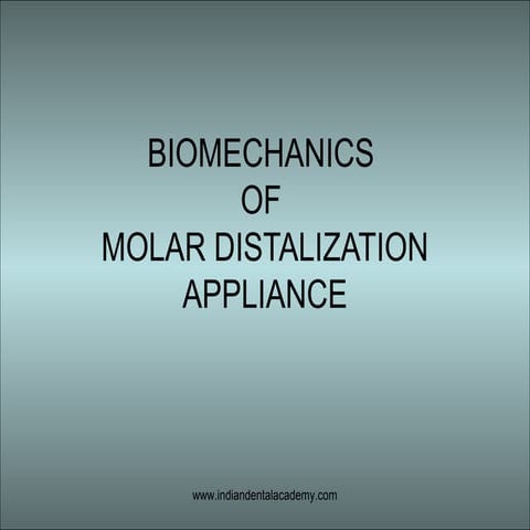 Biomechanics of molar distalization