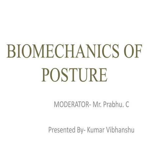 Biomechanics of posture