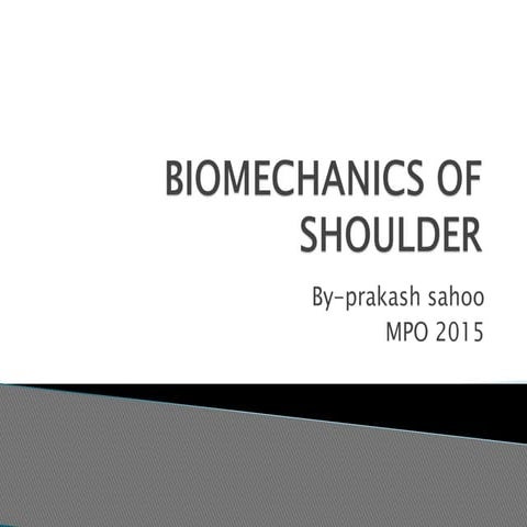 Biomechanics of shoulder