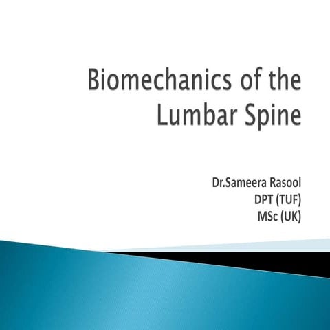 Biomechanics of  spine