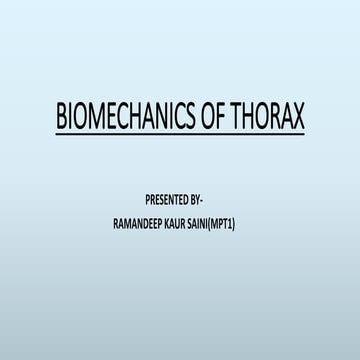 Biomechanics of thorax
