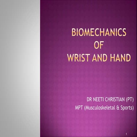 Biomechanics of wrist complex
