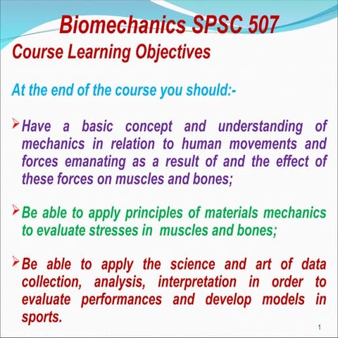 Biomechanical Slideshare power points of sts