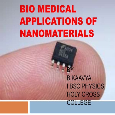 Bio medical applications of nanomaterials