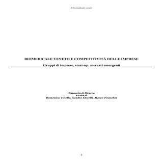 Biomedicale Veneto Competitività De...