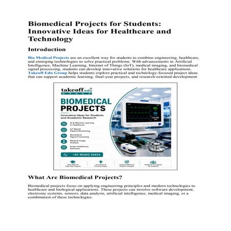 Innovative Biomedical Project Ideas for Engineering Students and ...