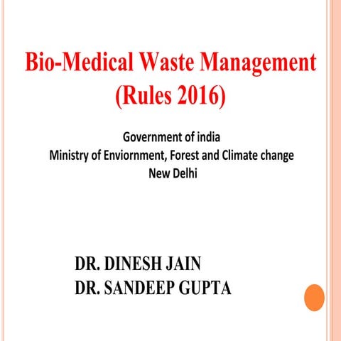 Bio medical waste managementt