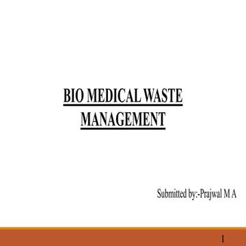 Biomedical waste managment